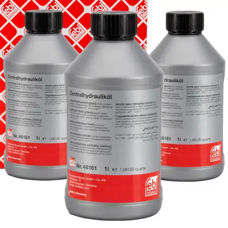 3L 3 Liter febi 46161 Hydraulik&ouml;l GR&Uuml;N AUDI BMW MINI OPEL SAAB VOLVO VW