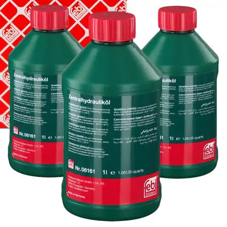 3L 3-liter febi 06161 Hydraulic Oil GREEN AUDI BMW FORD MINI OPEL PSA VOLVO VW