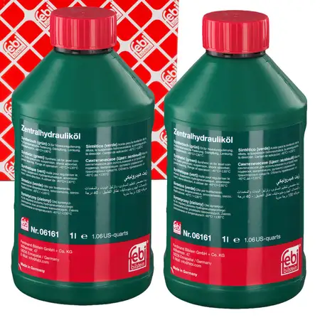 2L 2 Liter febi 06161 Hydraulik&ouml;l GR&Uuml;N AUDI BMW FORD MINI OPEL PSA VOLVO VW