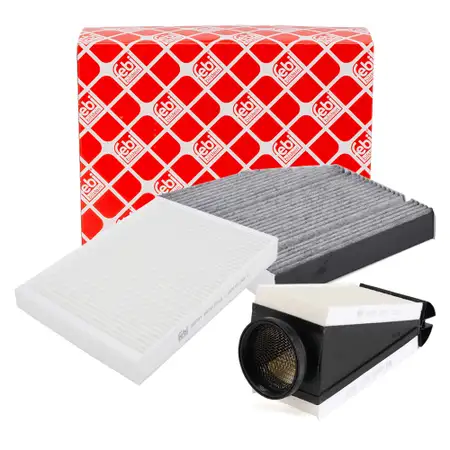 febi Cabin Air Filter + Pre-filter + Air Filter for Mercedes C-Class W205 GLC 10/C253 OM651
