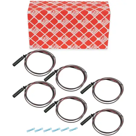 6x febi Kabel Rep.-Satz Gl&uuml;hkerze f&uuml;r AUDI A4 A5 A8 Q5 Q7 VW Amarok Touareg 3.0 TDI
