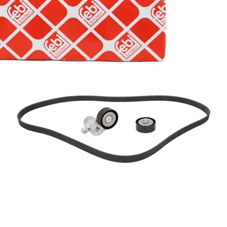 febi Keilrippenriemensatz f&uuml;r FORD Fiesta 6 7 Focus 3 Ecosport B-Max C-Max 1.0 EcoBoost