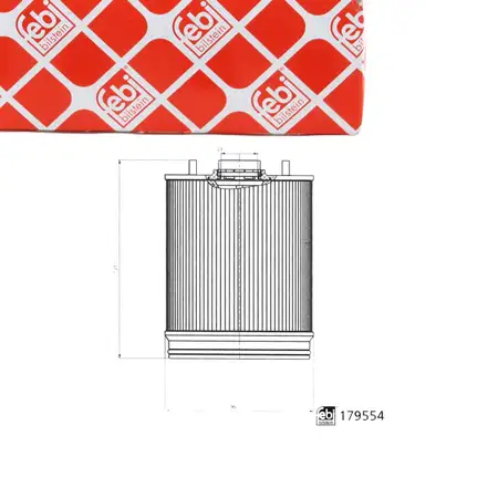 febi 179554 Fuel Filter (Diesel) for FORD Ranger 2.0 EcoBlue 4x4 2216111