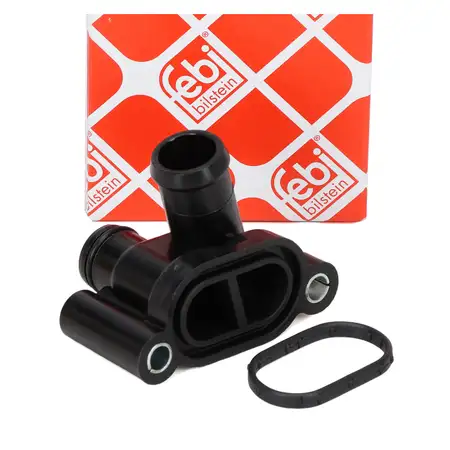 febi Coolant Flange + Gasket for AUDI A4 B8, A5 8T, 8F, A6 C7, VW Touareg 3.0 TDI/TFSI