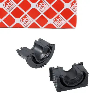 febi Stabilisatorlager Gummilager 19mm f&uuml;r PORSCHE Panamera (970) vorne unten + oben