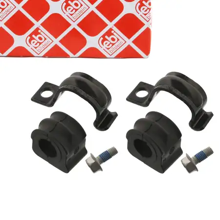 2x febi 37139 Stabilisatorlager 18mm + Halter f&uuml;r VW Golf 4 A3 8L1 TT 8N SEAT Leon vorne
