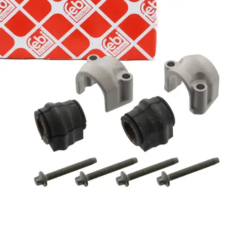 2x febi 46185 Stabilisatorlager 20mm + Halterung f&uuml;r MERCEDES C-Klasse W203 S203 vorne