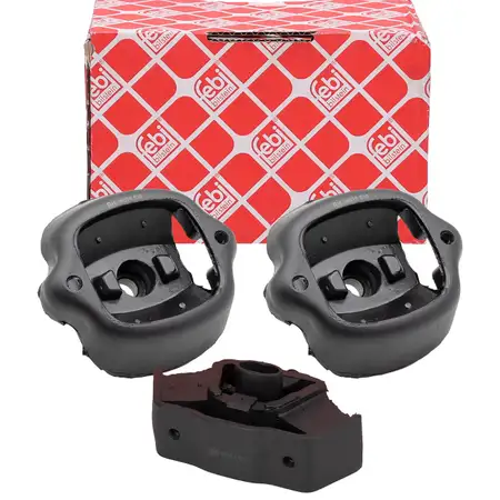 2x febi Motorlager + Getriebelager f&uuml;r MERCEDES-BENZ W123 S123 300D 80/88 PS OM617