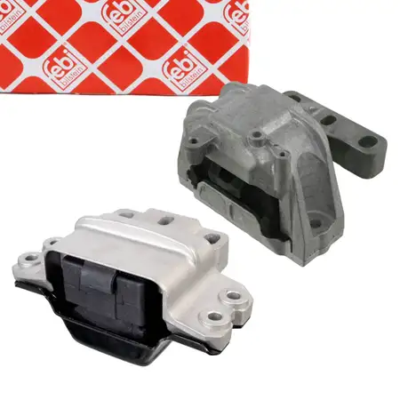 2x febi Motorlager Motorhalter f&uuml;r VW Passat B6 1.6 FSI 115 mit 6-Gang Automatikgetriebe