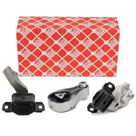 3x febi Motorlager Motorhalter f&uuml;r SMART ForTwo (451) 0.8 CDI 45/54 PS OM660