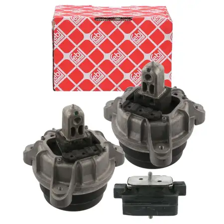 2x febi Motorlager + Getriebelager f&uuml;r BMW 5er F10 F11 F07 535i 6er F12 F13 640i N55