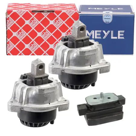 2x febi Motorlager + MEYLE Getriebelager f&uuml;r BMW F10 F11 F07 525-535d F12 F13 F06 640d N57