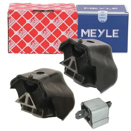 2x febi Motorlager + MEYLE Getriebelager f&uuml;r MERCEDES Sprinter 2.2 CDI B906/907/910 OM651