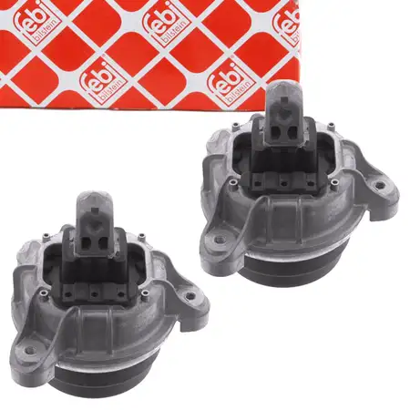2x febi Motorlager Hydrolager f&uuml;r BMW 5er F10 F11 F07 520i 528i N20 163-245 links + rechts