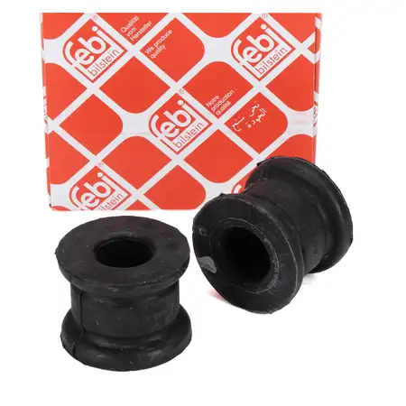 2x febi 08746 Anti-roll bar bushing for MERCEDES 190 W201 E-Class W124, front outer, 2013234885