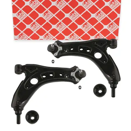 2x febi Querlenker + Traggelenk + Lager f&uuml;r VW Polo 4 SEAT Ibiza 3 SKODA Fabia 1 2 vorne