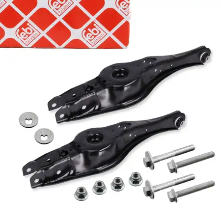 2x febi Querlenker Federaufnahme + Schrauben f&uuml;r VW Passat B8 Tiguan Superb 3 hinten unten