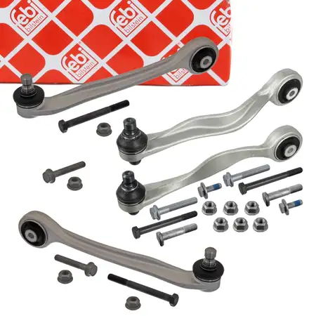 4x febi PROKIT Querlenker f&uuml;r VW Passat B5 AUDI A4 B5 B6 SKODA Superb 1 Vorderachse oben