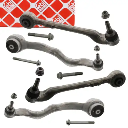 4x febi PROKIT Querlenker f&uuml;r BMW 1er F20 F21 2er F22 3er F30-34 4er Vorderachse unten