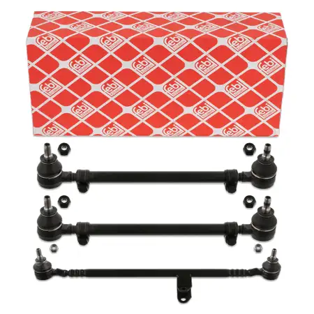 febi Handlebar + 2x Tie Rods for MERCEDES-BENZ SL R107 C107 (Front)