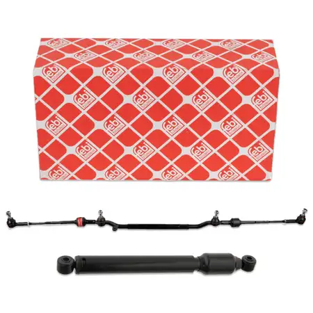 febi Lenkstange Spurstange + Lenkungsd&auml;mpfer f&uuml;r MERCEDES W202 S202 C208 A208 vorne