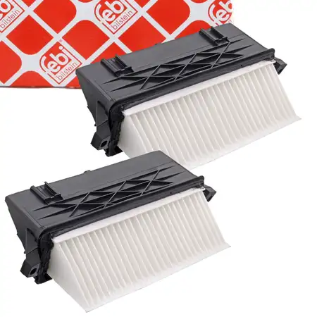 2x febi Luftfilter f&uuml;r MERCEDES W204 C/X218 W212 W463 W166 W164 W221 OM642 links + rechts