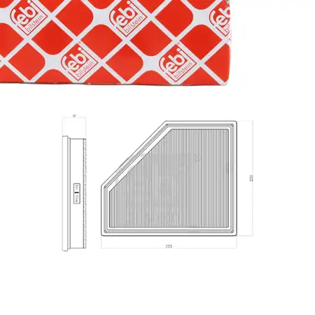febi 173461 Luftfilter Motorluftfilter Luftfiltereinsatz f&uuml;r BWM 3er G20 G21 G23