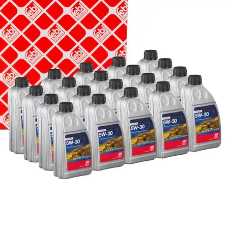 20L febi 32941 5W-30 Motor&ouml;l f&uuml;r MB 229.51/52 dexos2 VW 502/505.00 Fiat 9.55535-S3