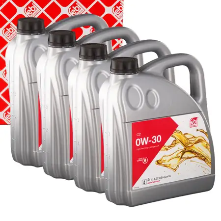 16L febi 172188 0W-30 Motor&ouml;l f&uuml;r Fiat 9.55535-DS1 Fiat 9.55535-GS1 PSA B71 2312