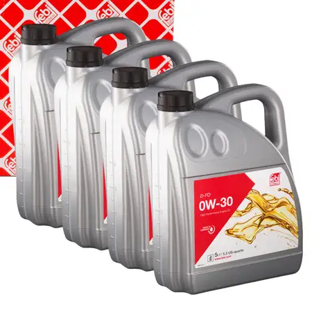 20L febi 172204 0W-30 Motor&ouml;l f&uuml;r ACEA C2 Ford WSS-M2C950-A STJLR.03.5007