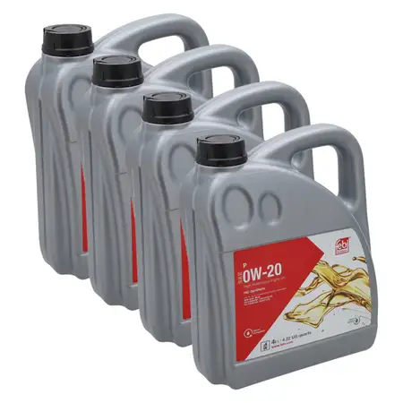 16L febi 197293 0W-20 Motor&ouml;l f&uuml;r PSA B71 2010 Fiat 9.55535-DM1 / GSX / DSX