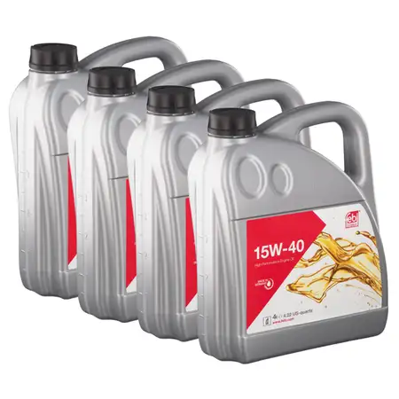 16L febi 32926 15W-40 Motor&ouml;l f&uuml;r MACK CUMMINS DEUTZ CAT MAN MERCEDES RENAULT