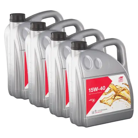 20L febi 32927 15W-40 Motor&ouml;l f&uuml;r MACK CUMMINS DEUTZ CAT MAN MERCEDES RENAULT