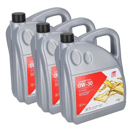 15L febi 194638 0W-30 Motor&ouml;l f&uuml;r BMW Longlife-04 MB 229.31/51/52 VW 504/507.00