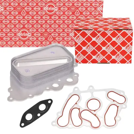 febi Oil Cooler + Gaskets for Mercedes A-Class W169 and B-Class W245 160/200CDI OM640