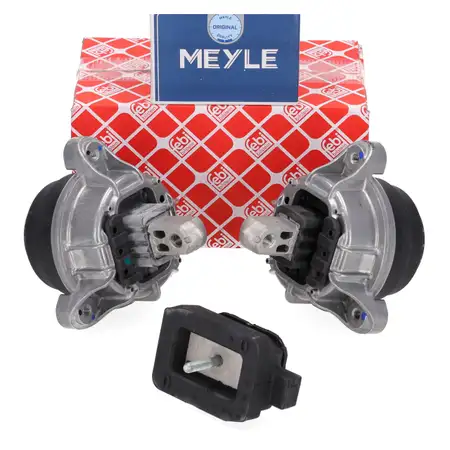 2x febi Motorlager + 1x MEYLE Getriebelager f&uuml;r BMW 5er F10 F11 F07 518d 520d B47