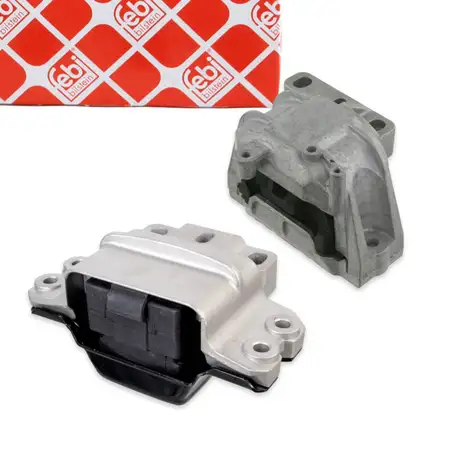 2x febi Motorlager Motorhalter f&uuml;r VW Passat B6 1.6 102 PS BSF lmit Schaltgetriebe