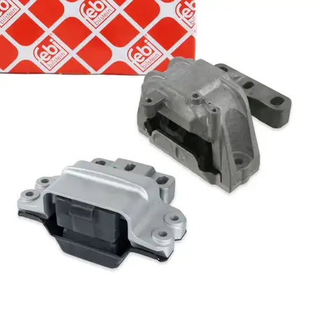 2x febi Motorlager f&uuml;r VW Passat B6 1.6 FSI 115 PS mit Schaltgetriebe links + rechts
