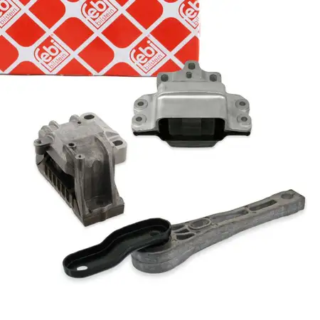 3x febi Motorlager f&uuml;r VW Passat B6 2.0 TDI 16V 140 PS BKP 2005-2010