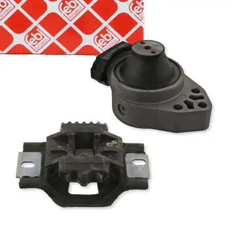 2x febi Motorlager Motorhalter f&uuml;r FORD Fiesta 5 MK5 Fusion JU_ 1.4 TDCi mit