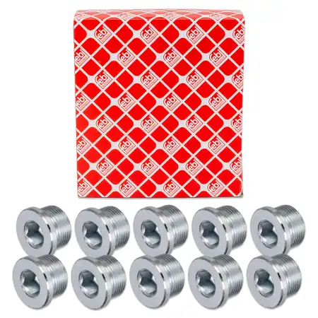 10x febi 05410 Getriebe &Ouml;lablassschraube Dichtstopfen f&uuml;r MERCEDES-BENZ