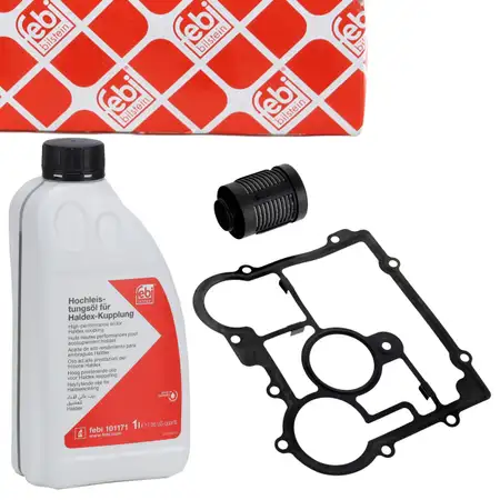 febi Oil Filter for Haldex Clutch + 1L Transmission Fluid OPEL Insignia A SAAB 9-3 YS3F 9-5 YS3G