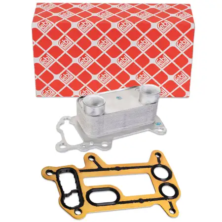 febi Oil Cooler, Engine Oil, and Gasket for BMW E81-88, E90-93, E60/61, X1 E84, X3 E83, N47