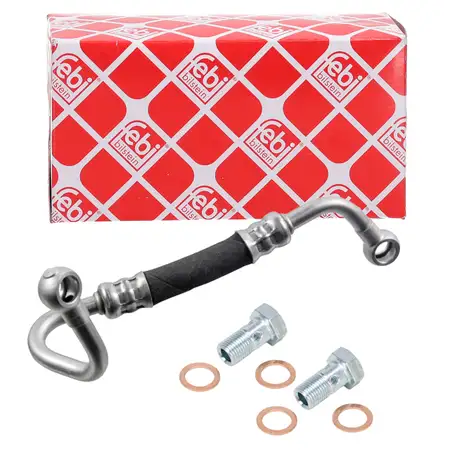 febi VORLAUF &Ouml;lleitung + 2x Hohlschraube f&uuml;r BMW E81-88 E90-93 E60 X1 E84 X3 E83 N47