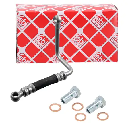 febi VORLAUF &Ouml;lleitung + 2x Hohlschraube f&uuml;r BMW E90-93 E60/61 E65-67 X3 E83 X5 E70 X6 M57