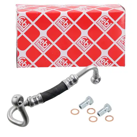 febi VORLAUF &Ouml;lleitung + 2x Hohlschraube f&uuml;r BMW F20-22 E90-93 F30-36 F10/11 X1 X3 N47 B47