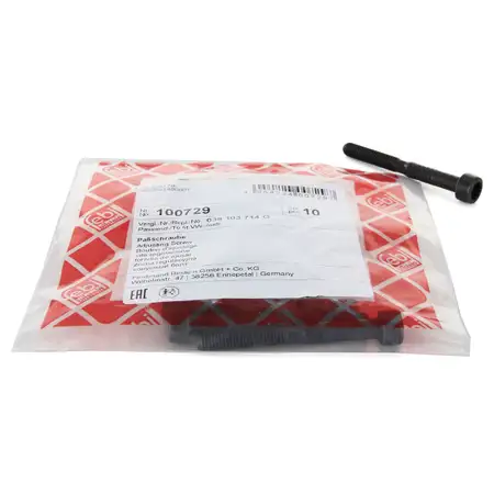 10x febi 100729 Schraube Nockenwellenlagerbock M6x45 f&uuml;r AUDI SEAT SKODA VW TDI
