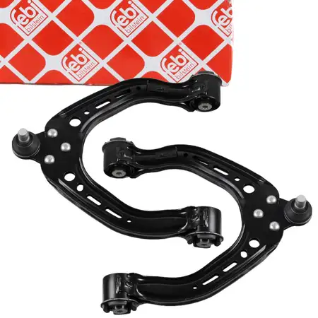 2x febi Querlenker + Traggelenk f&uuml;r TESLA Model S 5YJS bis 02.2021 Vorderachse oben