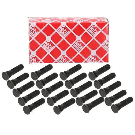 20x febi 199121 Radbolzen M12x1,25 f&uuml;r NISSAN Navara D23 RENAULT Alaskan vorne