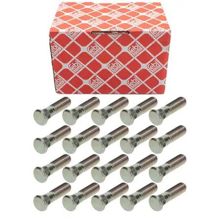 20x febi 195101 Radbolzen M12x1,5 f&uuml;r HYUNDAI i10 i20 i30 Kona KIA Picanto Rio Soul vorne